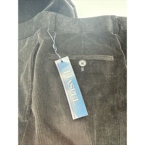 Haspel Men's Black Corduroy Cotton Casual dress Pants Size 36x29 cuffed new